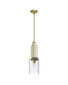 Kimrose 1 Light Mini Pendant - Brushed Natural Brass