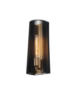 Linara 1 Light Wall Light - Black & Natural Brass