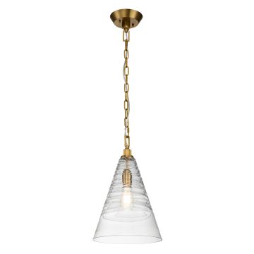 Elmore 1 Light Pendant - Burnished Brass