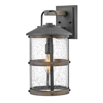 Lakehouse 1 Light Medium Wall Lantern - Aged Zinc with Driftwood Grey