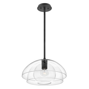 Lotus 1 Light Pendant / Semi-flush - Black