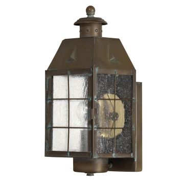 Nantucket 1 Light Medium Wall Lantern - Aged Brass