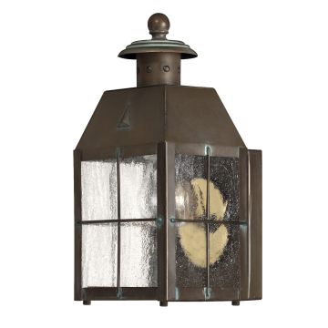 Nantucket 1 Light Extra Small Wall Lantern - Aged Brass
