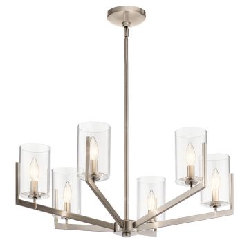 Nye 6 Light Chandelier - Classic Pewter