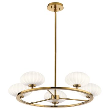 Pim 5 Light Chandelier - Fox Gold