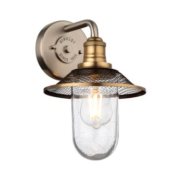 Rigby 1 Light Wall Light - Antique Nickel & Heritage Brass