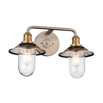 Rigby 2 Light Wall Light - Antique Nickel & Heritage Brass
