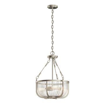 Roux 3 Light Pendant/ Semi-Flush - Brushed Nickel