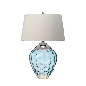 Samara Table Lamp - Light Blue - Polished Nickel