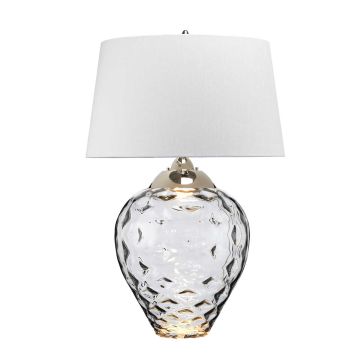 Samara Large Table Lamp - Smoke - Polished Nickel