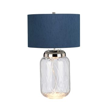 Sola 2 Light Table Lamp - Breton Shade - Polished Nickel