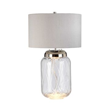 Sola 2 Light Table Lamp - Titanium Shade - Polished Nickel