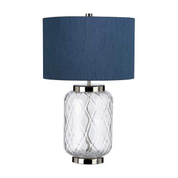 Sola 1 Light Table Lamp - Breton Shade - Polished Nickel
