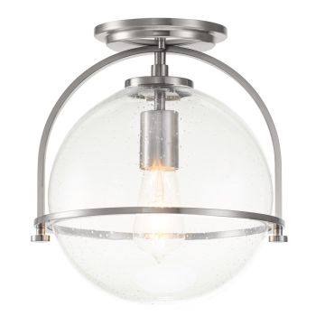 Somerset 1 Light Flush - Clear and Brushed Nickel
