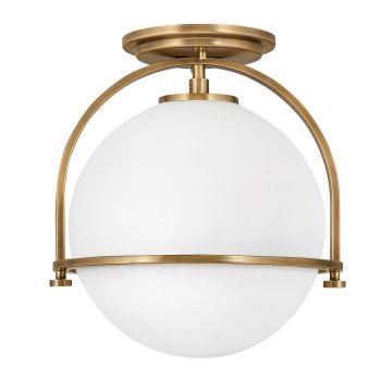 Somerset 1 Light Flush - Heritage Brass