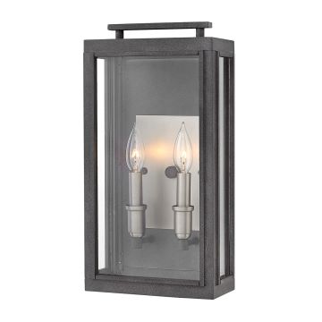 Sutcliffe 2 Light Wall Lantern - Aged Zinc & Antique Nickel