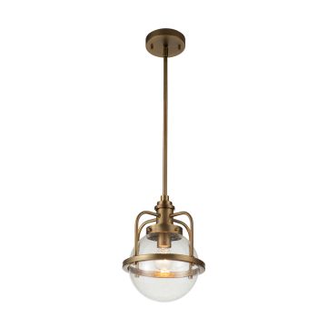 Triocent 1 Light Pendant/ Semi-Flush - Natural Brass